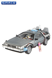1:18 DeLorean with Mr. Fusion and Hover Board Die Cast Hot Wheels Elite (Back to the Future II)