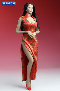 1/6 Scale Cheongsam Dress (red)