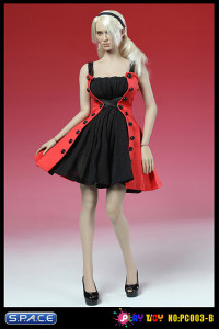 1/6 Scale Fit & Flare Dress (red)