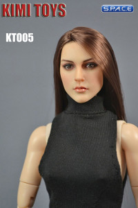 1/6 Scale European / American Female Head Sculpt (brunette)