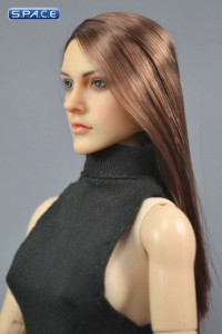 1/6 Scale European / American Female Head Sculpt (brunette)