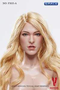 1/6 Scale Female Large Breast Body w/ blonde Hair Head Sculpt