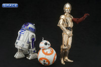 1/10 Scale C-3PO, R2-D2 & BB-8 3-Pack ARTFX+ Statues (Star Wars - The Force Awakens)