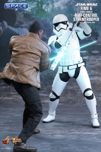 1/6 Scale Finn and First Order Riot Control Stormtrooper Movie Masterpiece Set (Star Wars)