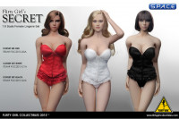 1/6 Scale red Corset Lingerie Set