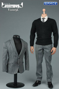 1/6 Scale striped Gentleman Suit 2.0 Set