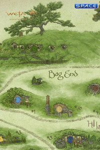 Map of Hobbiton Art Print (The Hobbit)