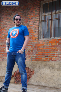 Captain America Logo T-Shirt blue (Marvel)