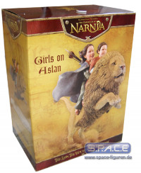 Girls on Aslan Statue (Narnia)