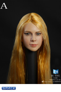 1/6 Scale female Head D003 - straight strawberry blonde hair