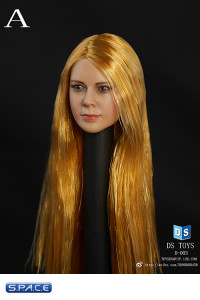 1/6 Scale female Head D003 - straight strawberry blonde hair