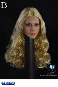 1/6 Scale female Head D003 - curly blonde hair