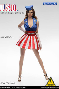 1/6 Scale blue U.S.O. Cosplay Clothing Set
