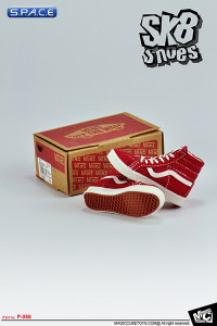 1/6 Scale Flame Red Suede Shoes