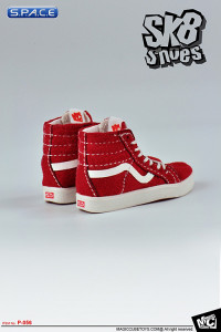 1/6 Scale Flame Red Suede Shoes