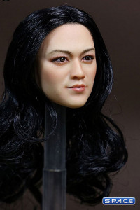 1/6 Scale Asian Female Head Sculpt (black)