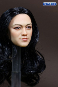 1/6 Scale Asian Female Head Sculpt (black)