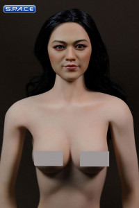 1/6 Scale Asian Female Head Sculpt (black)