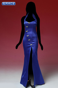 1/6 Scale blue Cheongsam Dress Set