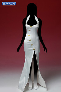 1/6 Scale white Cheongsam Dress Set