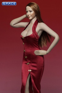 1/6 Scale red Cheongsam Dress Set