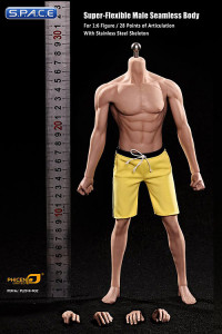 1/6 Scale Seamless Asian Male Body with Pants M32 (Super-Flexible)