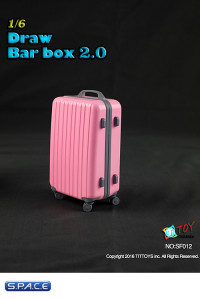 1/6 Scale pink Travel Trolley draw bar box 2.0
