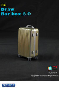 1/6 Scale gold Travel Trolley draw bar box 2.0