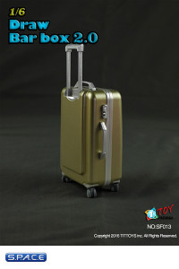 1/6 Scale gold Travel Trolley draw bar box 2.0