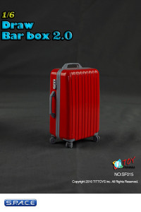 1/6 Scale red Travel Trolley draw bar box 2.0