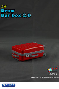 1/6 Scale red Travel Trolley draw bar box 2.0