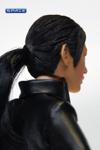 1/6 Scale Asian Female Head Sculpt with black Ponytail