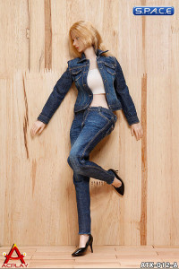 1/6 Scale blue Female Denim Set