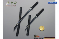 1/6 Scale black Katana Set