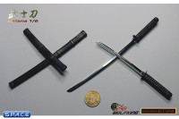 1/6 Scale black Katana Set