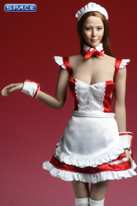 1/6 Scale red Maid Outfit Set