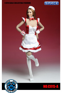 1/6 Scale red Maid Outfit Set