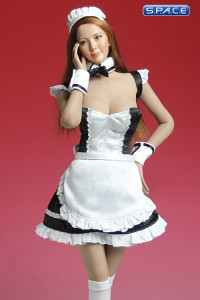1/6 Scale black Maid Outfit Set