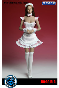 1/6 Scale pink Maid Outfit Set