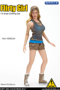 1/6 Scale tan Combat Short Fashion Clothing Set