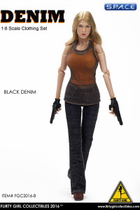 1/6 Scale black Denim Fashion Clothing Set