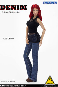 1/6 Scale blue Denim Fashion Clothing Set