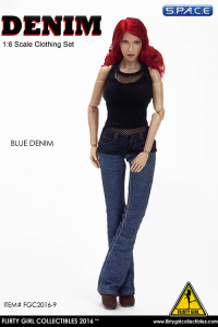 1/6 Scale blue Denim Fashion Clothing Set