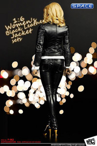 1/6 Scale Womens black Leather Jacket Set