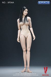 1/6 Scale Female Body w/ Asian Head Sculpt (black straight hair)