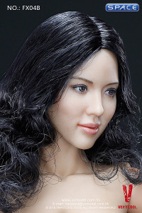 1/6 Scale Female Body w/ Asian Head Sculpt (black curly hair)