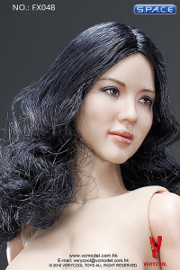 1/6 Scale Female Body w/ Asian Head Sculpt (black curly hair)