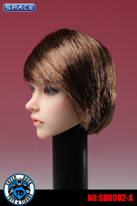 1/6 Scale Female Head Sculpt (brunette short Hair)