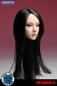 1/6 Scale Female Head Sculpt (black long Hair)