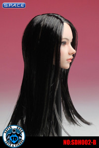 1/6 Scale Female Head Sculpt (black long Hair)